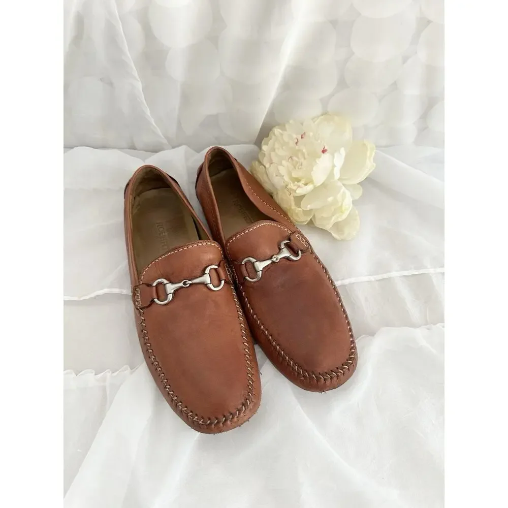 Robert Zur Mens size 11 M Brown GLOVE Leather Driver Loafers Moccasin Shoes